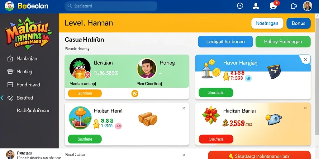 Screenshot menunjukkan gameplay penuh warna dan dinamis.